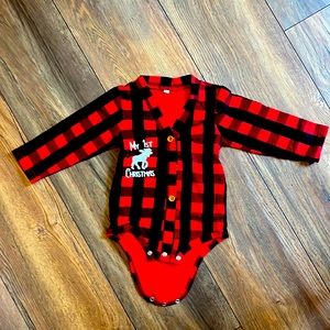 6-9 month infant boys first Christmas outfit